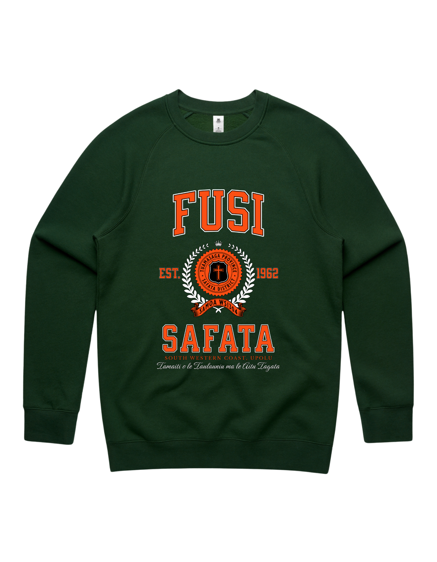 Fusi Safata Varsity Crewneck 5100 - AS Colour - Orange Print