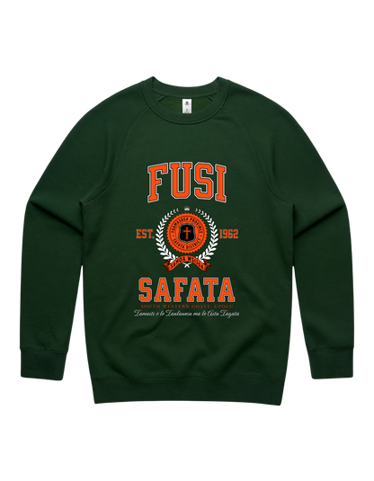 Fusi Safata Varsity Crewneck 5100 - AS Colour - Orange Print