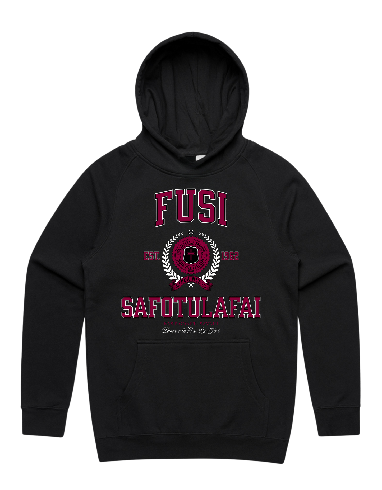 Fusi Safotulafai Varsity Hood 5101 - AS Colour - Wine Print