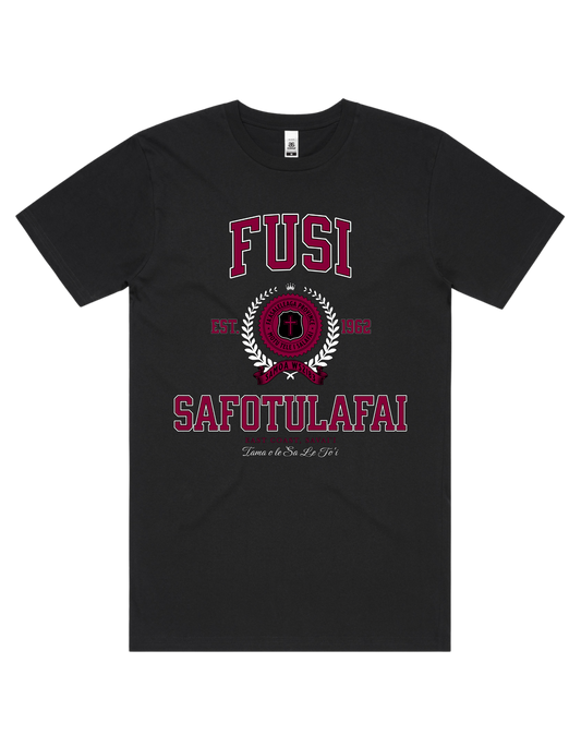 Fusi Safotulafai Varsity Tee 5050 - AS Colour - Wine Print