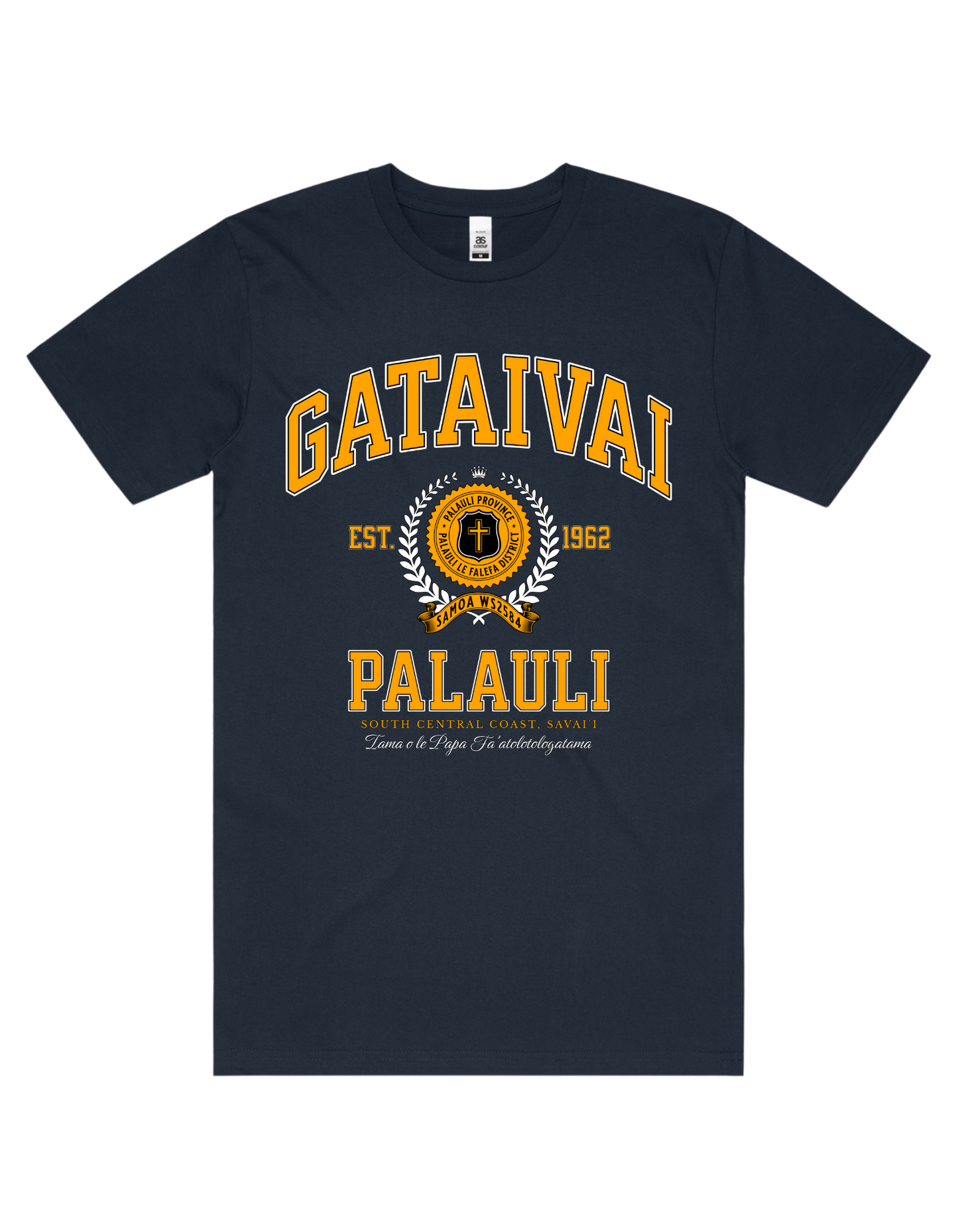 Gataivai Varsity Tee 5050 - AS Colour - Gold Print