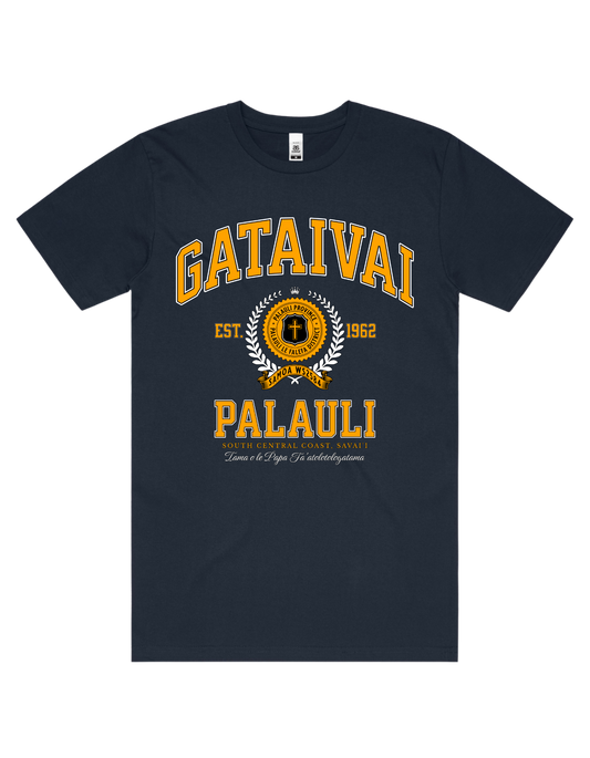 Gataivai Varsity Tee 5050 - AS Colour - Gold Print