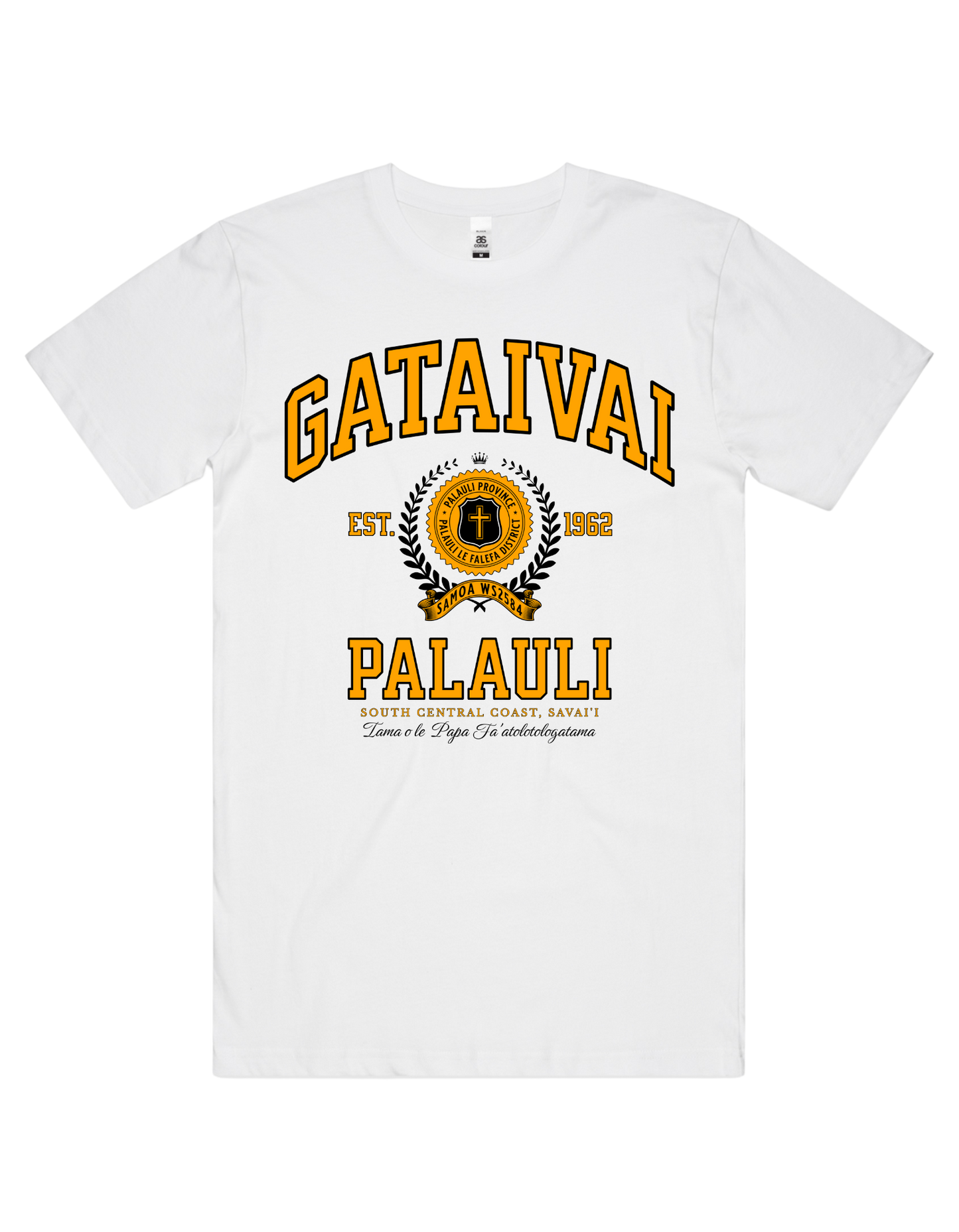 Gataivai Varsity Tee 5050 - AS Colour - Gold Print