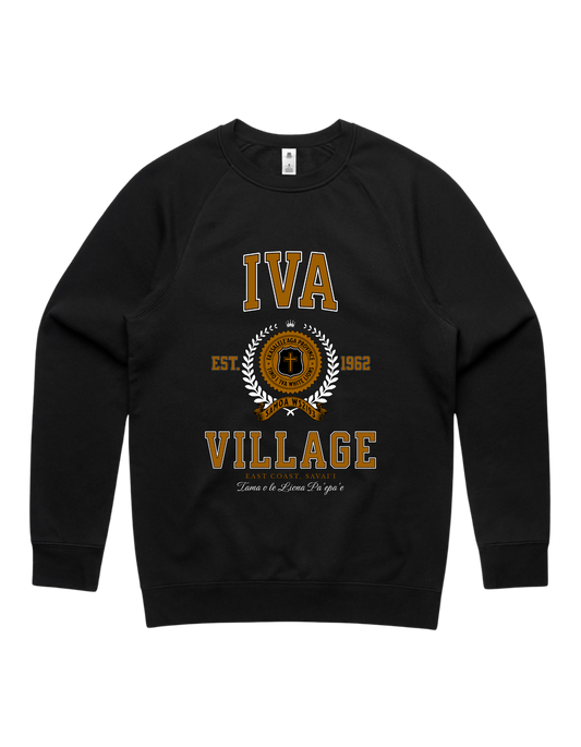 Iva Varsity Crewneck 5100 - AS Colour - Brown Print