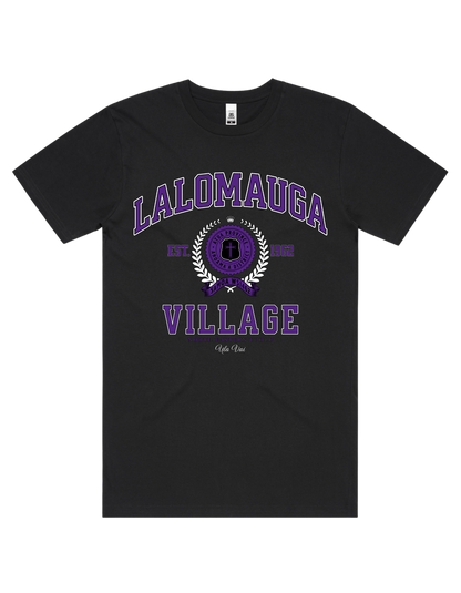 Lalomauga Varsity Tee 5050 - AS Colour - Purple Print