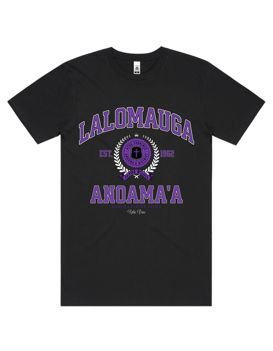 Lalomauga Varsity Tee 5050 - AS Colour - Purple Print