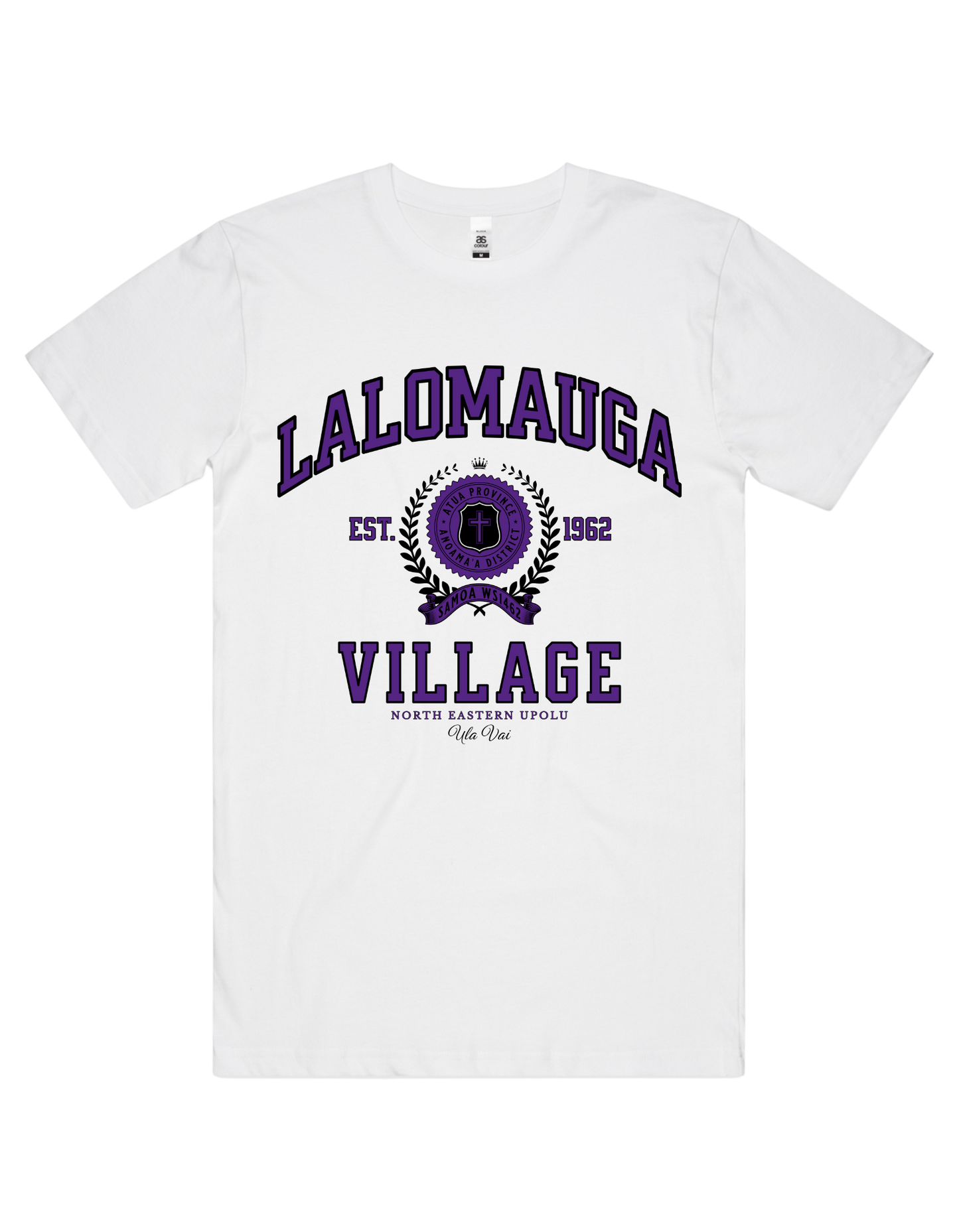 Lalomauga Varsity Tee 5050 - AS Colour - Purple Print