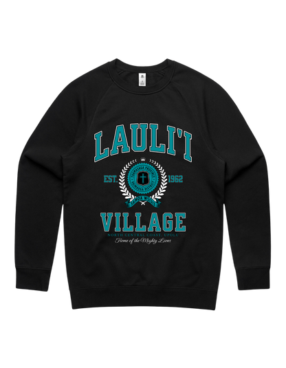 Lauli'i Varsity Crewneck 5100 - AS Colour - Aqua Print