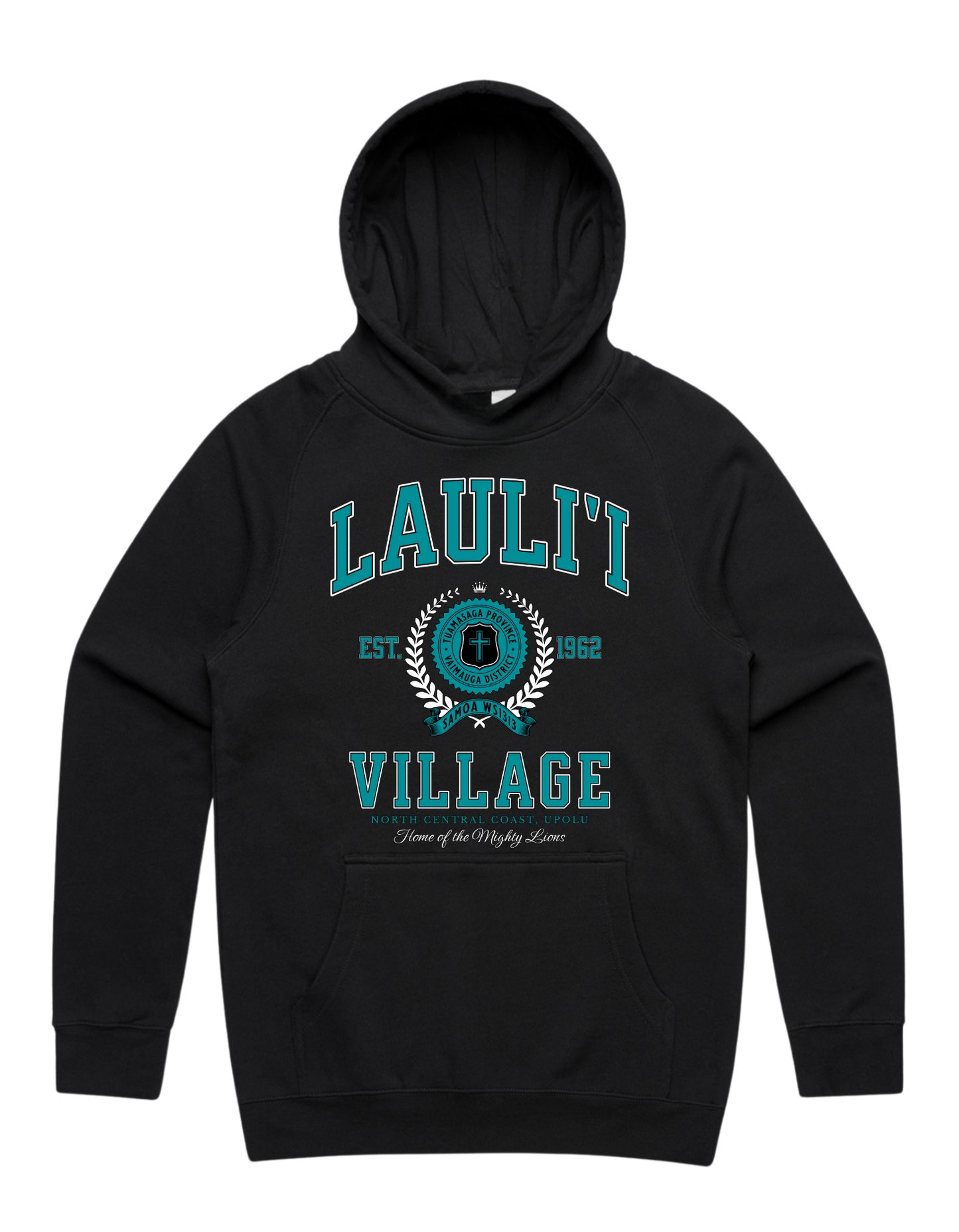 Lauli'i Varsity Hood 5101 - AS Colour - Aqua Print