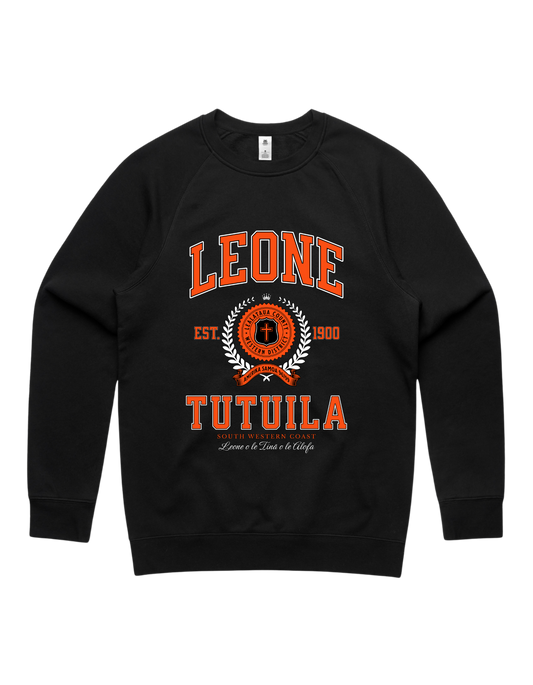 Leonē AM Samoa Varsity Crewneck 5100 - AS Colour - Orange Print