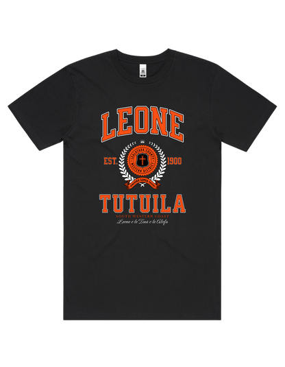 Leonē AM Samoa Varsity Tee 5050 - AS Colour - Orange Print