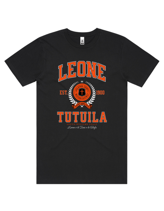 Leonē AM Samoa Varsity Tee 5050 - AS Colour - Orange Print