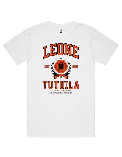 Leonē AM Samoa Varsity Tee 5050 - AS Colour - Orange Print