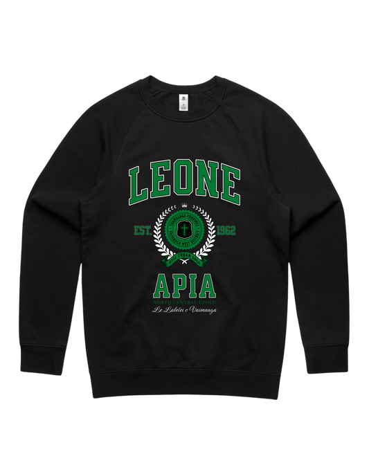 Leone Apia Varsity Crewneck 5100 - AS Colour - Green Print