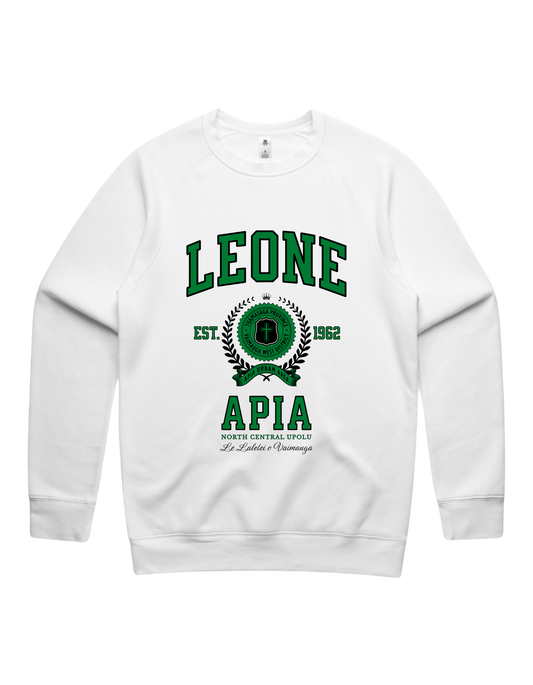 Leone Apia Varsity Crewneck 5100 - AS Colour - Green Print