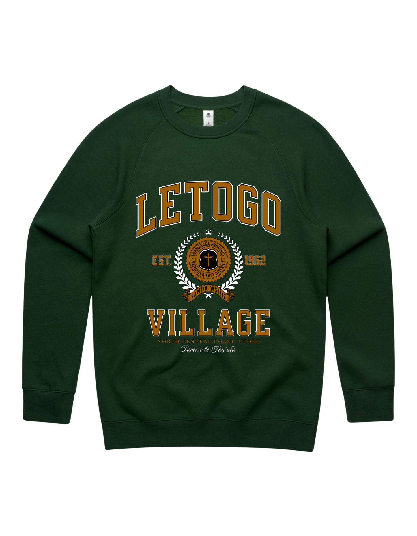 Letogo Varsity Crewneck 5100 - AS Colour - Brown Print