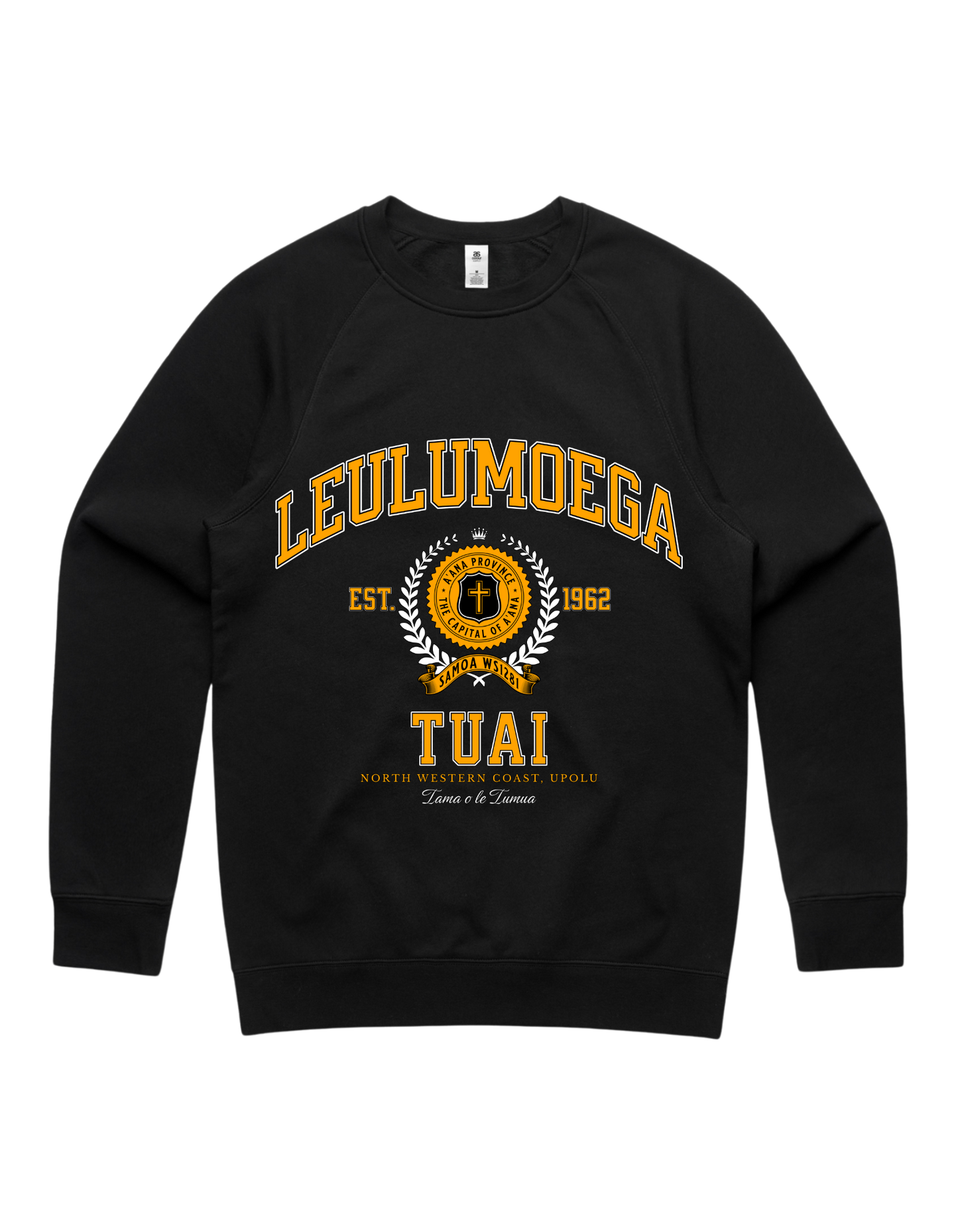 Leulumoega Tuai Varsity Crewneck 5100 - AS Colour - Gold Print