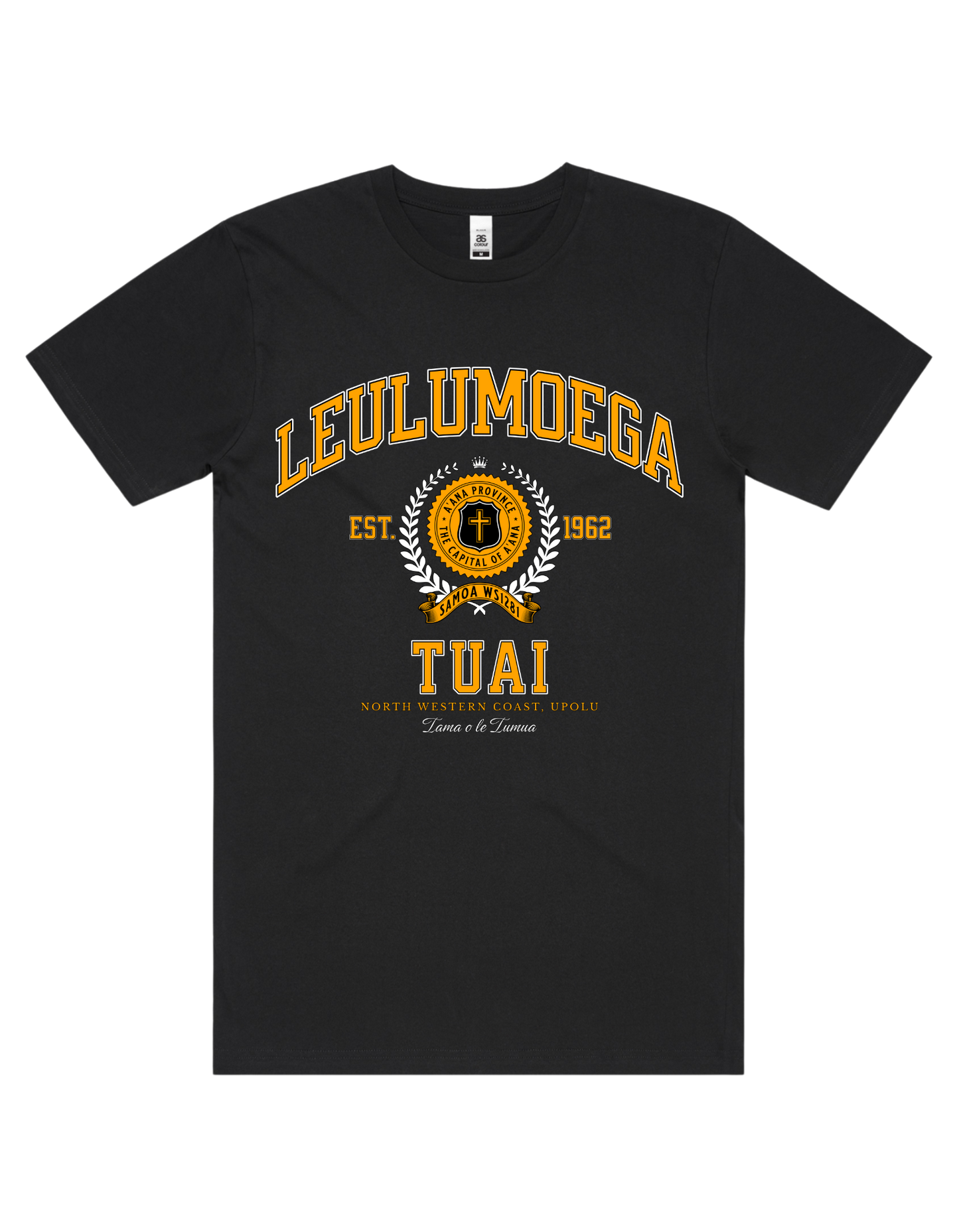 Leulumoega Tuai Varsity Tee 5050 - AS Colour - Gold Print