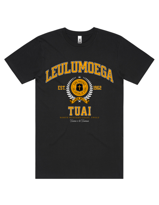 Leulumoega Tuai Varsity Tee 5050 - AS Colour - Gold Print