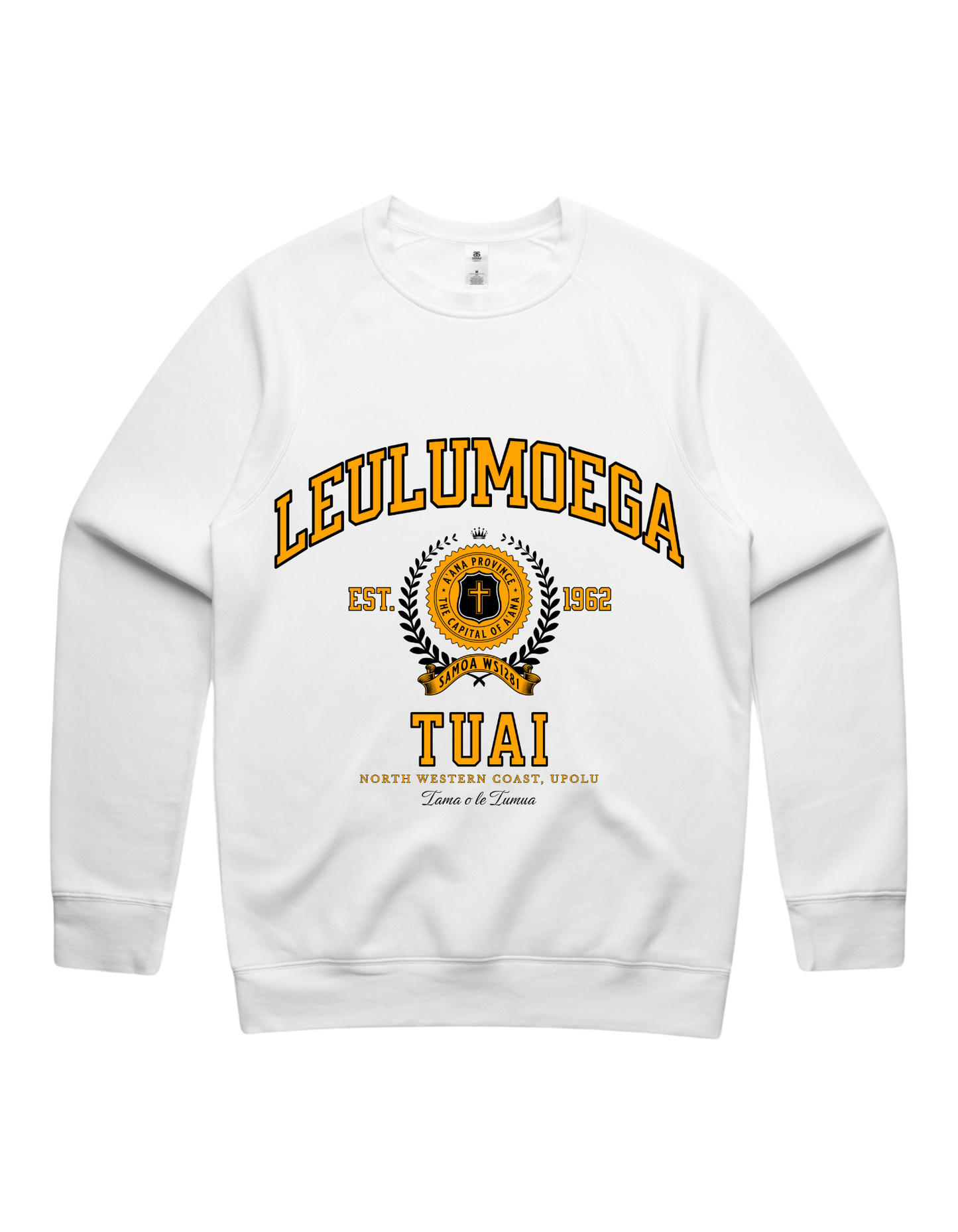 Leulumoega Tuai Varsity Crewneck 5100 - AS Colour - Gold Print