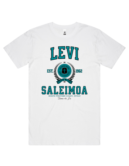 Levi Saleimoa Varsity Tee 5050 - AS Colour - Aqua Print