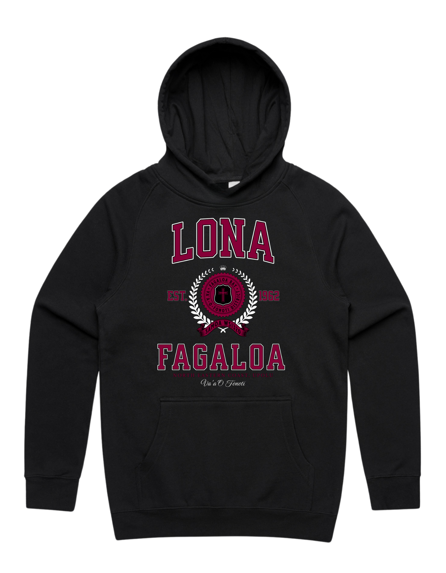 Lona Fagaloa Varsity Hood 5101 - AS Colour - Wine Print