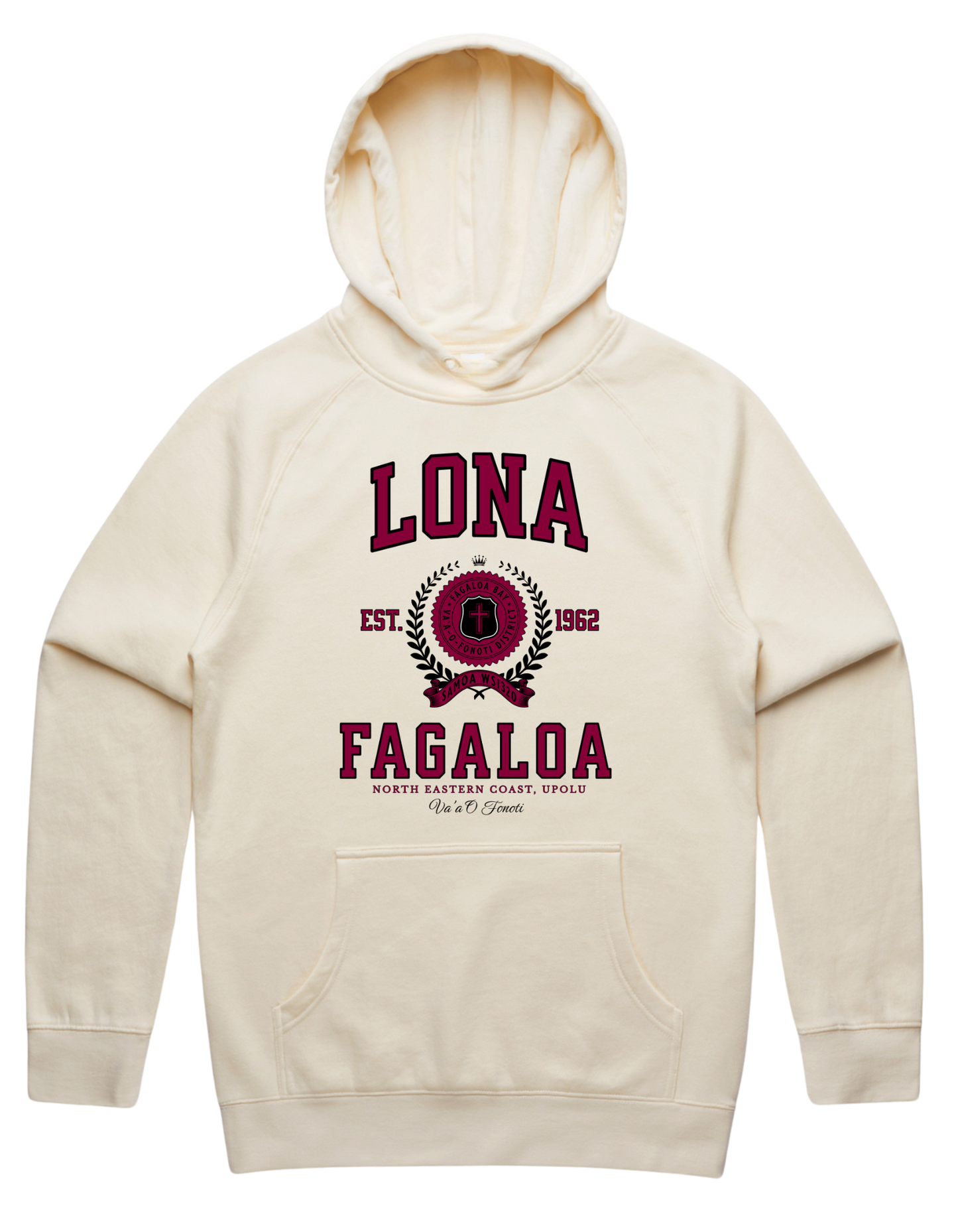 Lona Fagaloa Varsity Hood 5101 - AS Colour - Wine Print