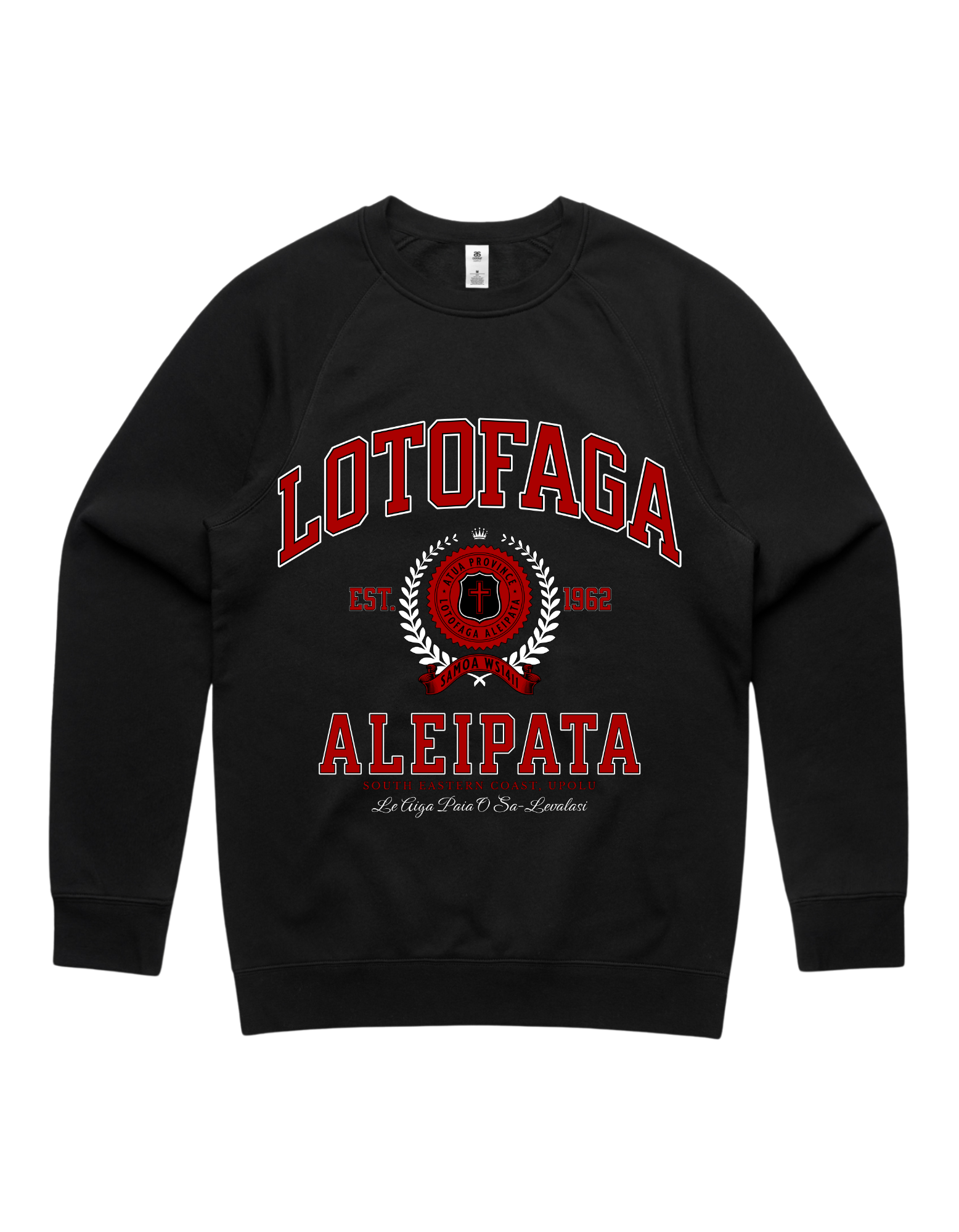 Lotofaga (Aleipata) Varsity Crewneck 5100 - AS Colour - Red Print – The ...