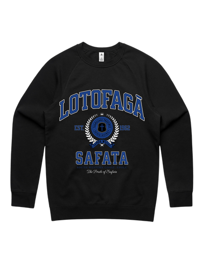 Lotofagā (Safata) Varsity Crewneck 5100 - AS Colour - Mid Blue Print