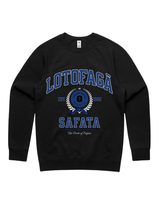 Lotofagā (Safata) Varsity Crewneck 5100 - AS Colour - Mid Blue Print