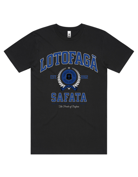 Lotofagā (Safata) Varsity Tee 5050 - AS Colour - Mid Blue Print