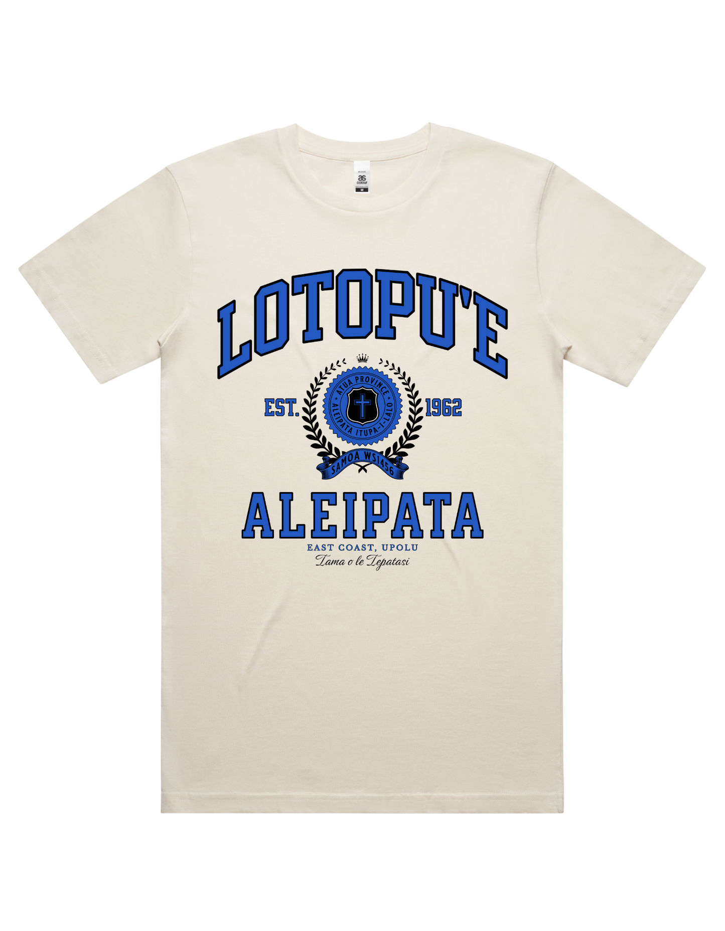 Lotopue Varsity Tee 5050 - AS Colour - Mid Blue Print