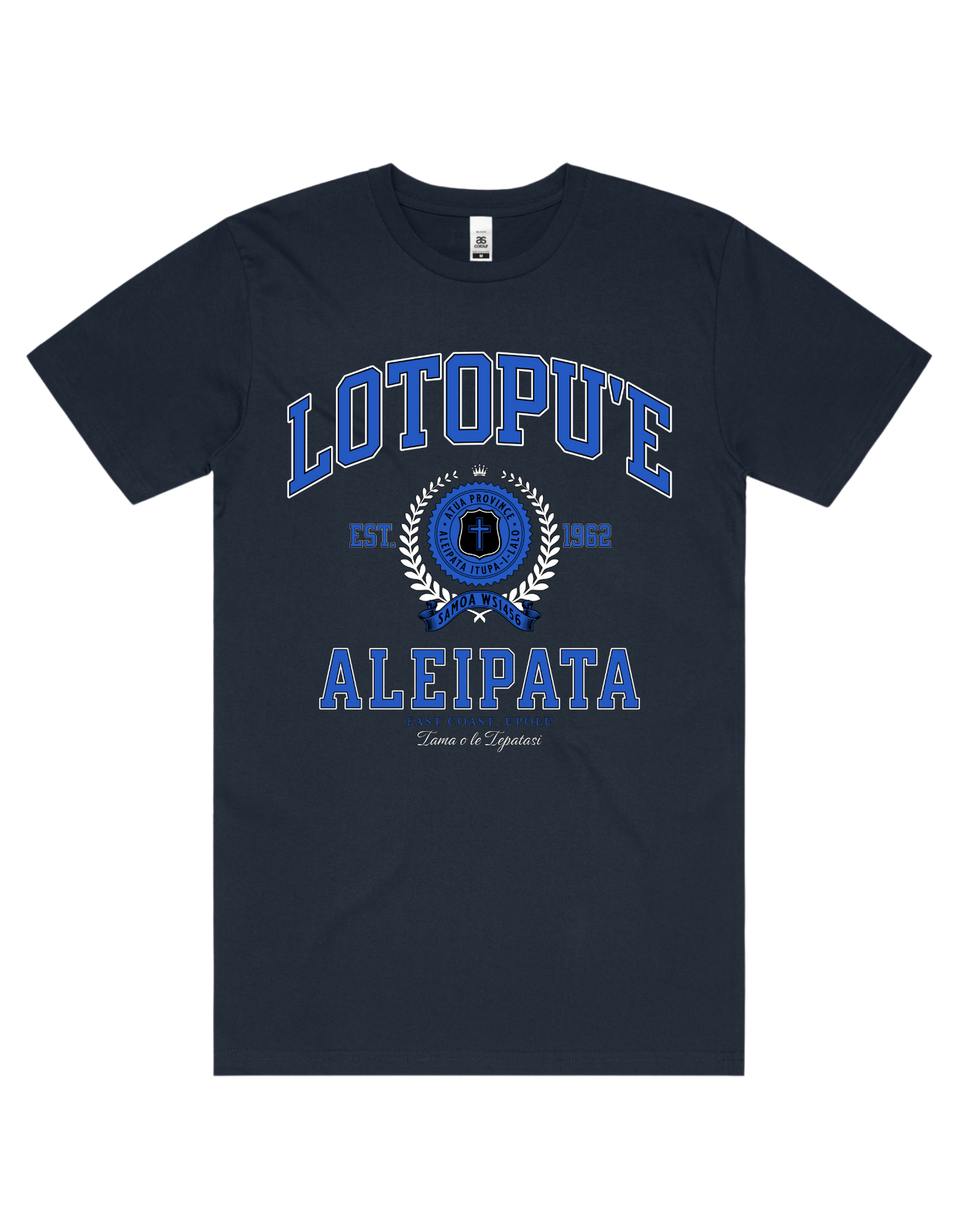 Lotopue Varsity Tee 5050 - AS Colour - Mid Blue Print