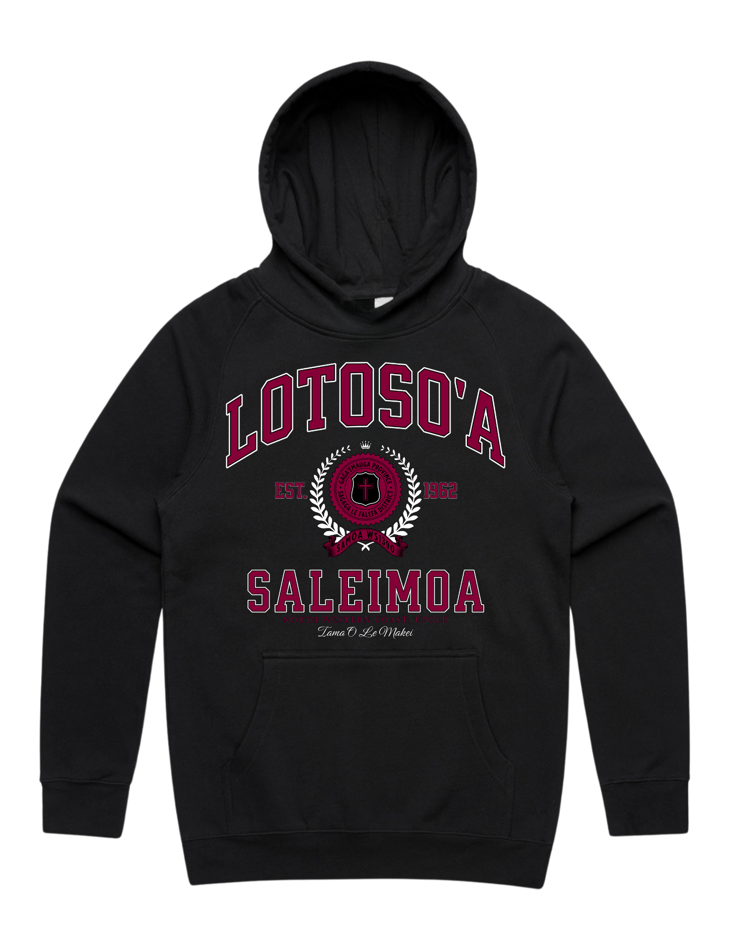 Lotoso'a Saleimoa Varsity Hood 5101 - AS Colour - Wine Print