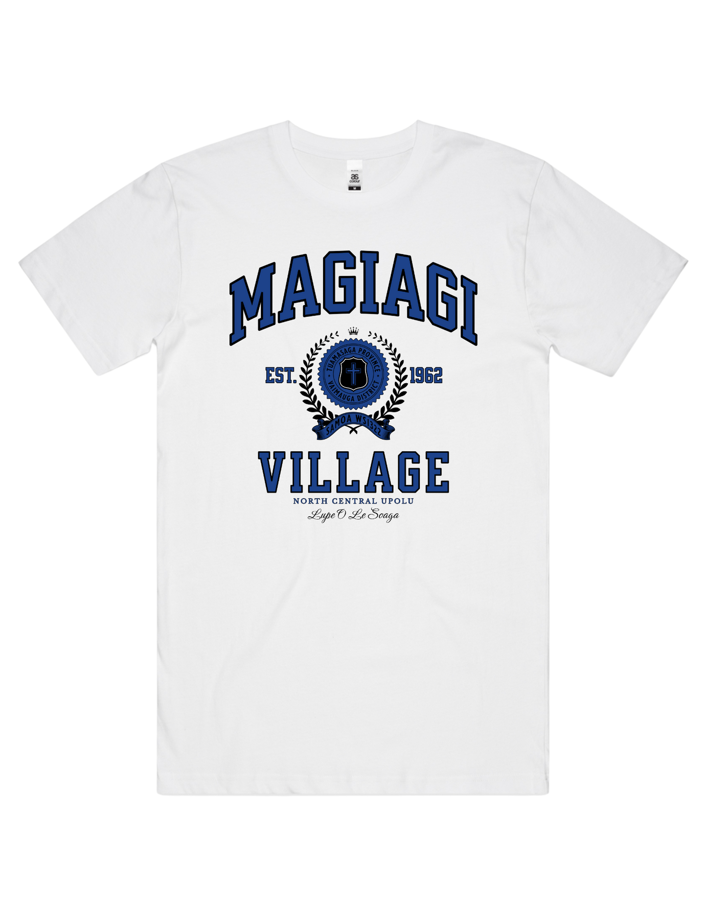 Magiagi Varsity Tee 5050 - AS Colour - Mid Blue Print