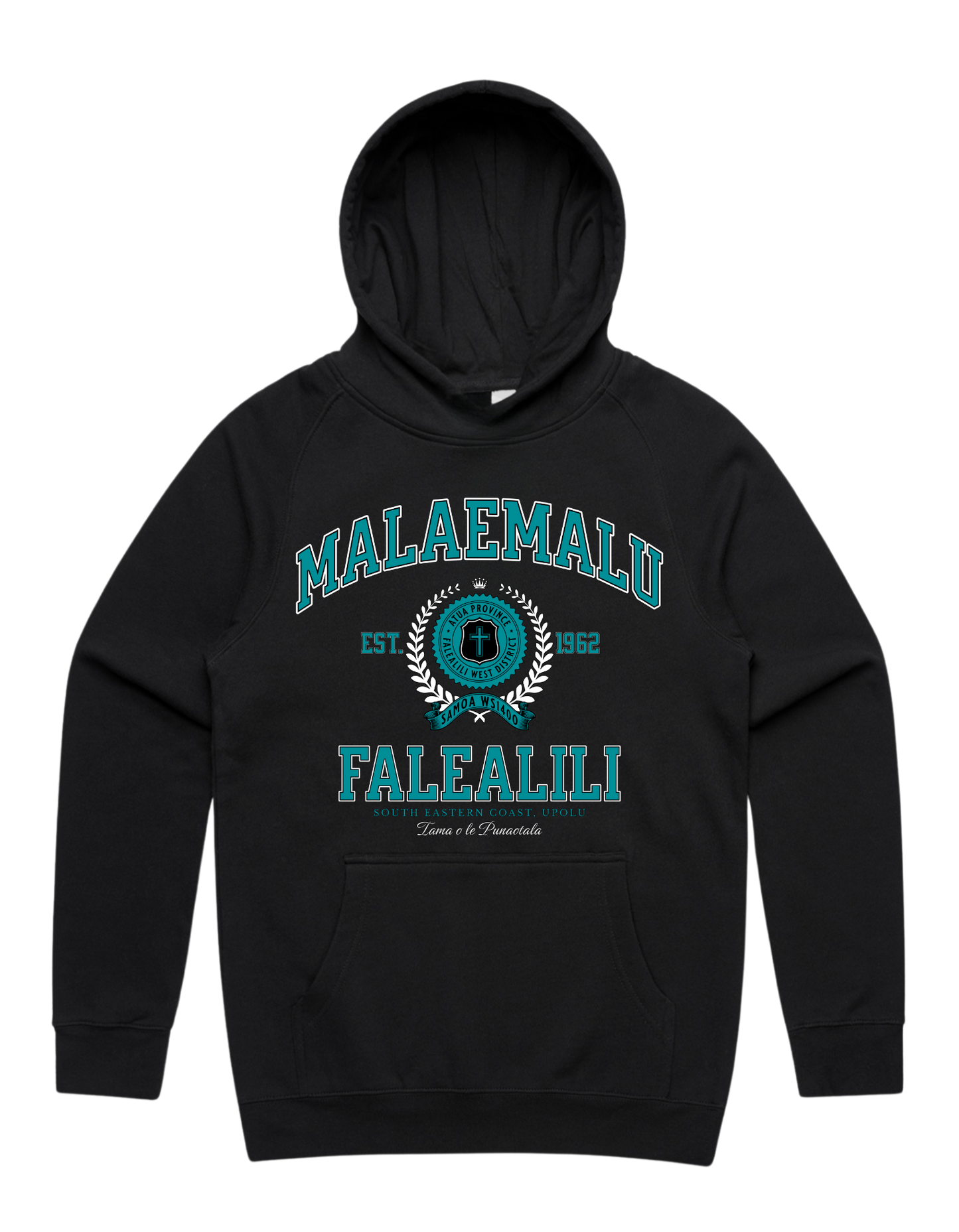 Malaemalu Varsity Hood 5101 - AS Colour - Aqua Print