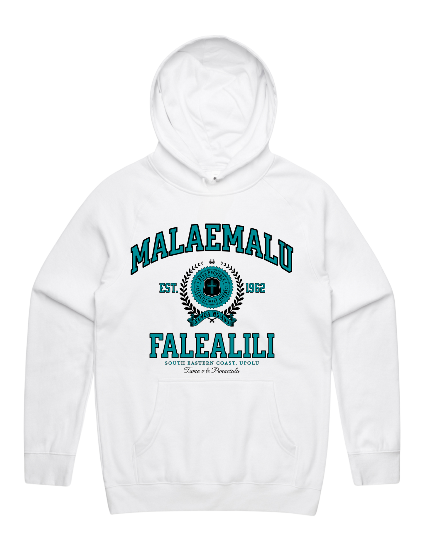 Malaemalu Varsity Hood 5101 - AS Colour - Aqua Print