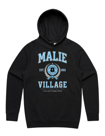 Malie Varsity Hood 5101 - AS Colour - Sky Blue Print