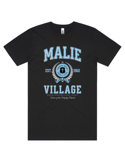 Malie Varsity Tee 5050 - AS Colour - Sky Blue Print