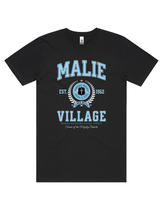 Malie Varsity Tee 5050 - AS Colour - Sky Blue Print