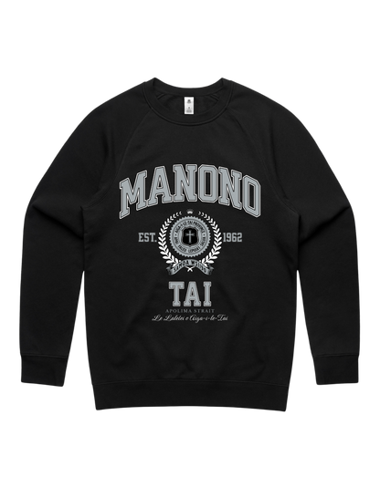 Manono Tai Varsity Crewneck 5100 - AS Colour - Silver Print