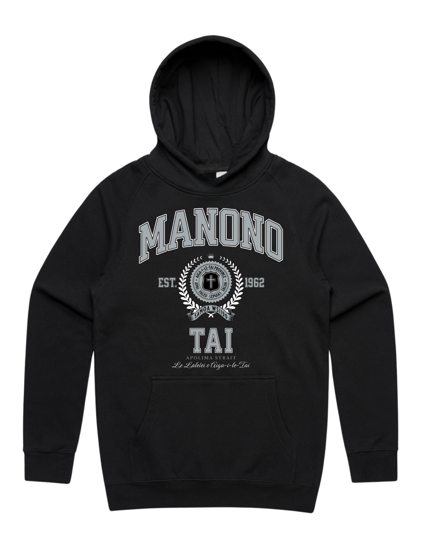 Manono Tai Varsity Hood 5101 - AS Colour - Silver Print