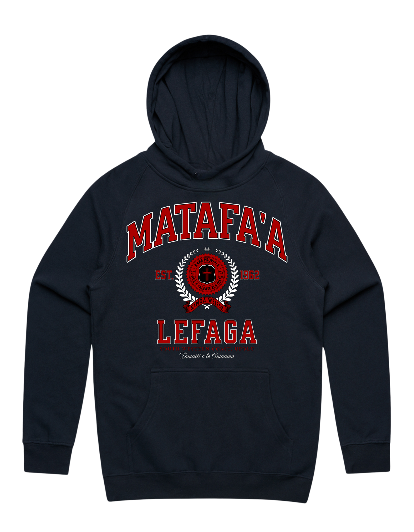 Matafa'a Lefaga Varsity Hood 5101 - AS Colour - Red Print