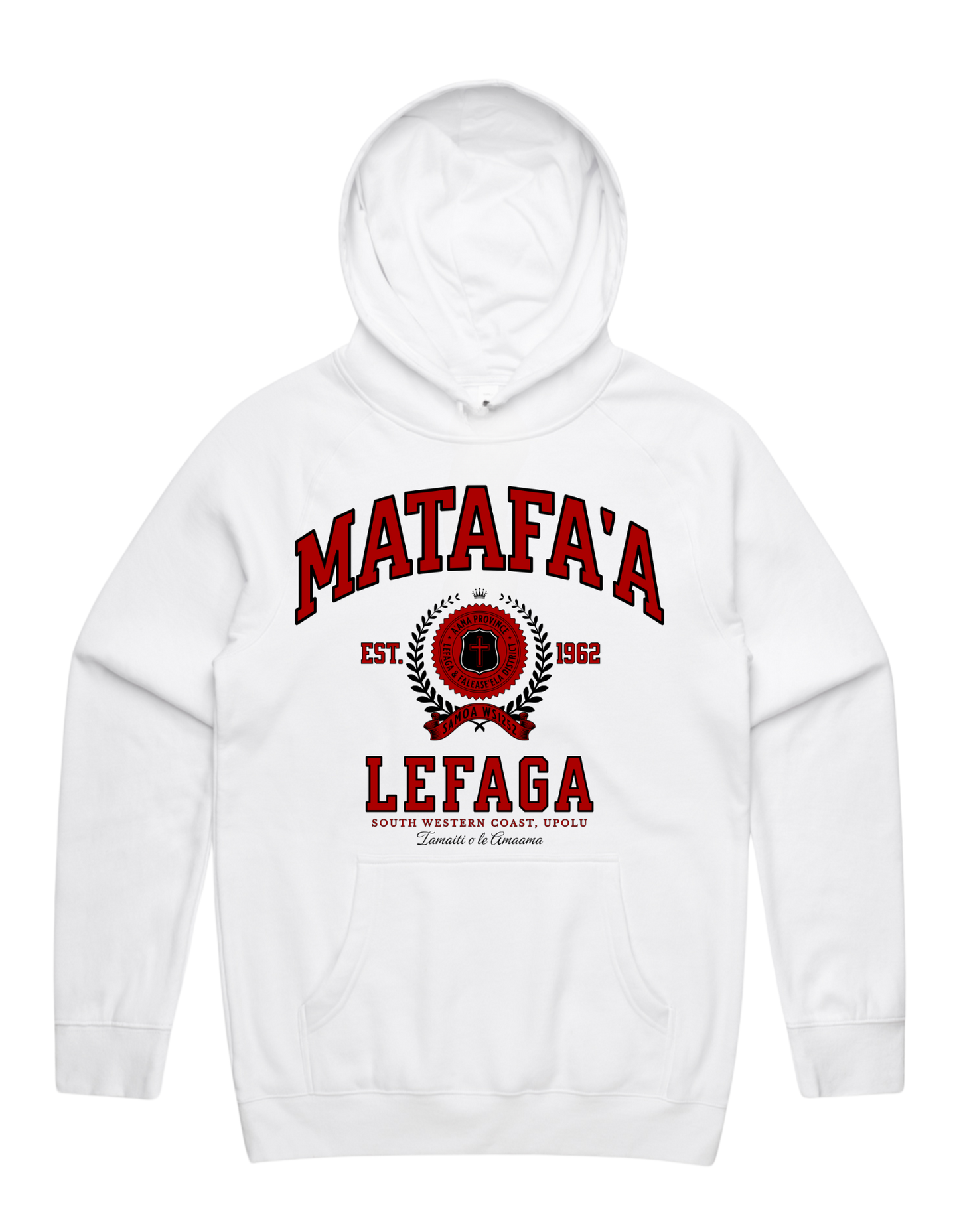 Matafa'a Lefaga Varsity Hood 5101 - AS Colour - Red Print