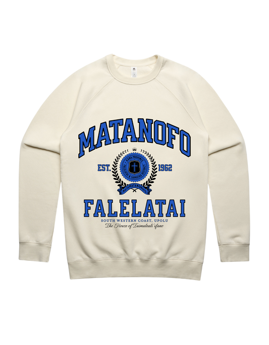 Matanofo Varsity Crewneck 5100 - AS Colour - Mid Blue Print