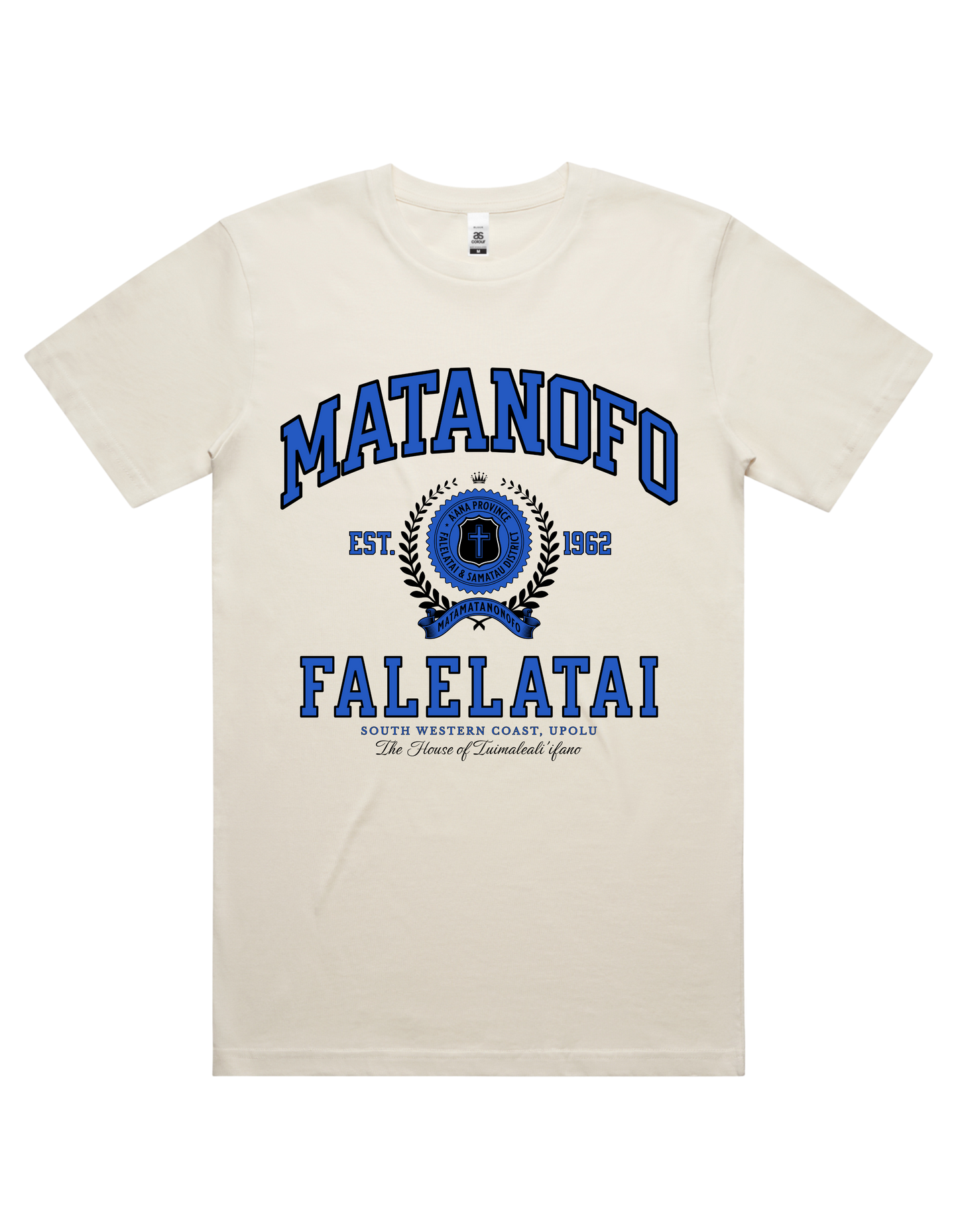Matanofo Varsity Tee 5050 - AS Colour - Mid Blue Print