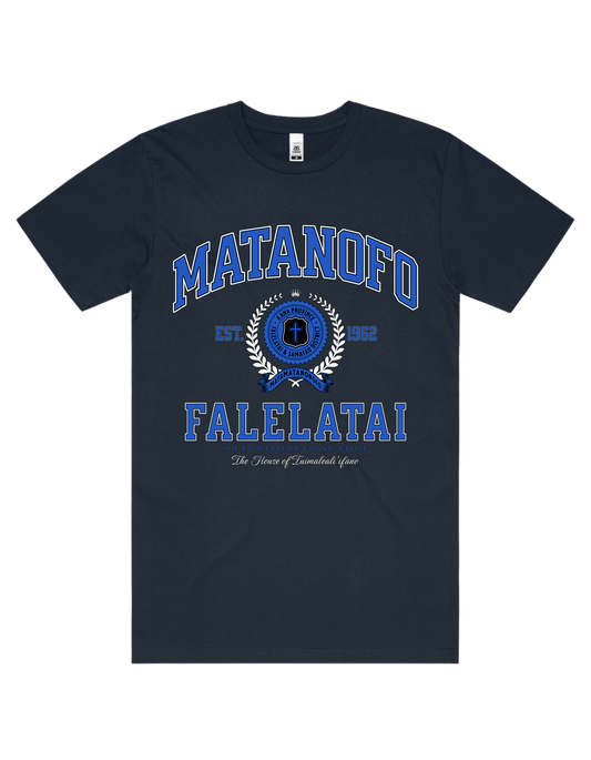 Matanofo Varsity Tee 5050 - AS Colour - Mid Blue Print