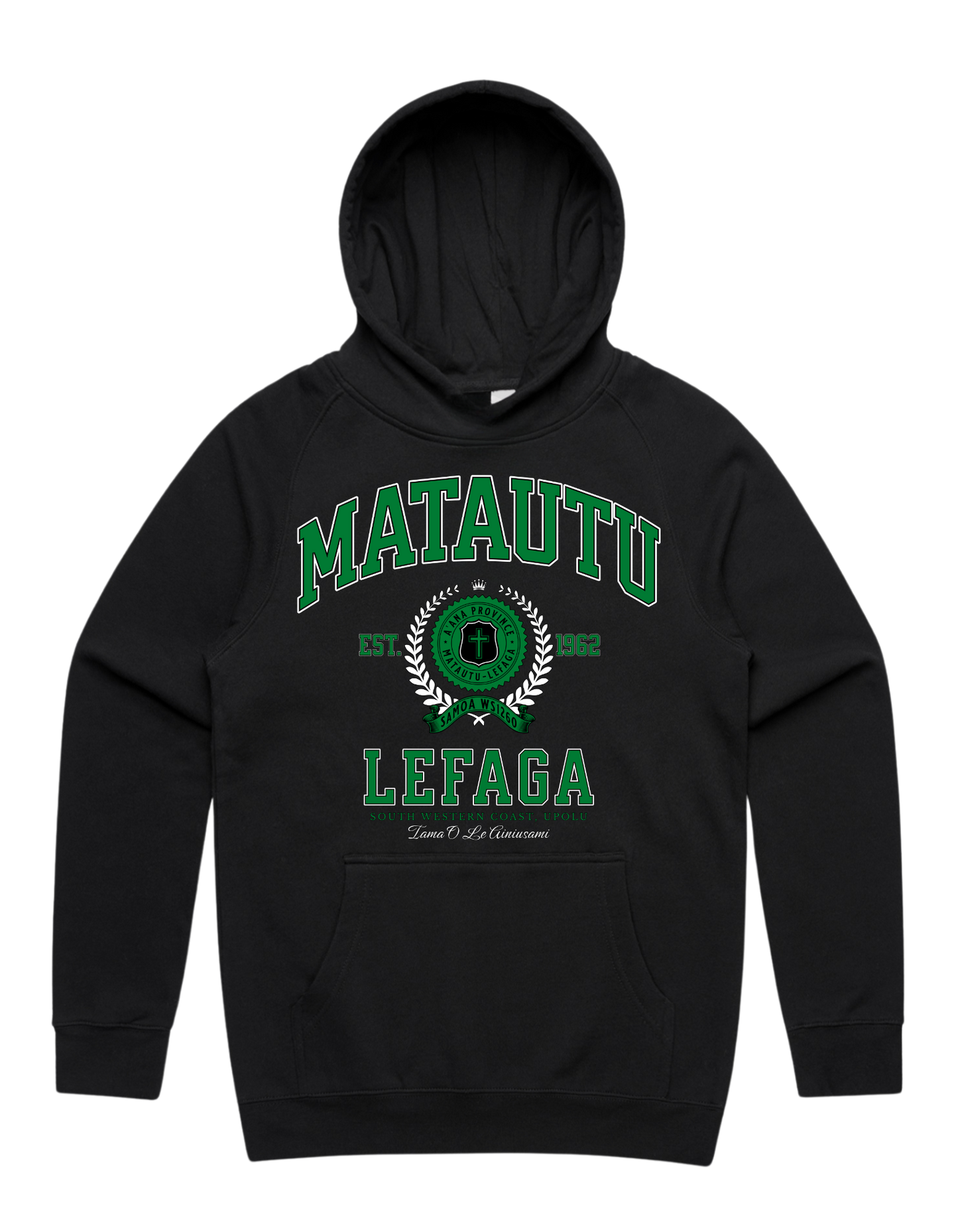 Matautu Lefaga Varsity Hood 5101 - AS Colour - Green Print