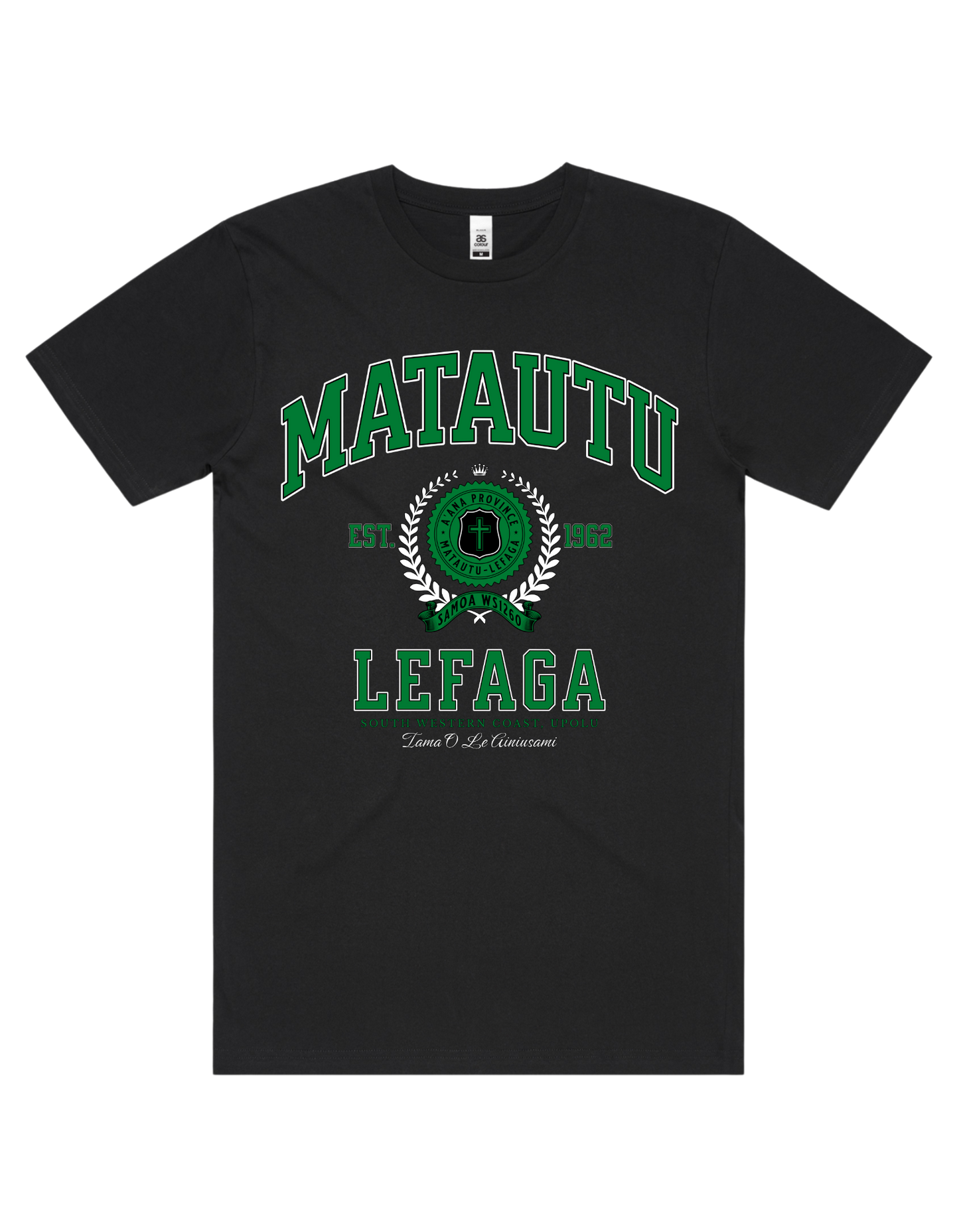 Matautu Lefaga Varsity Tee 5050 - AS Colour - Green Print