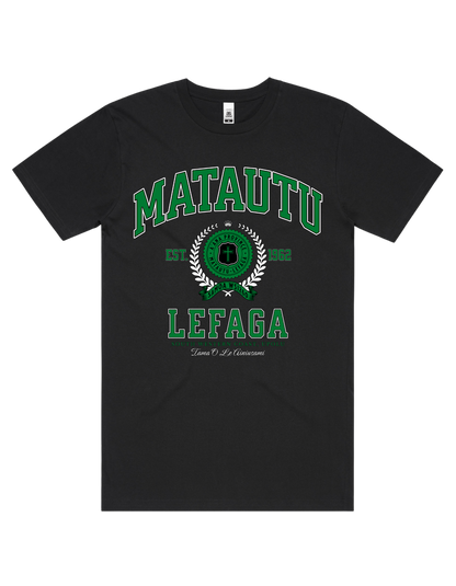 Matautu Lefaga Varsity Tee 5050 - AS Colour - Green Print